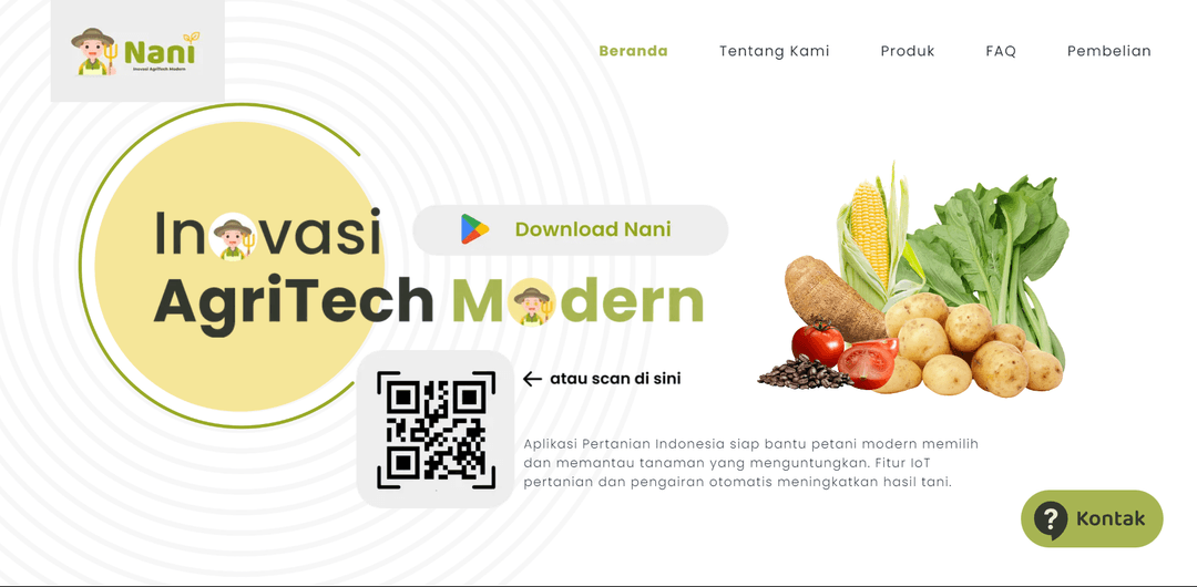 Nani Agritech Landing Page